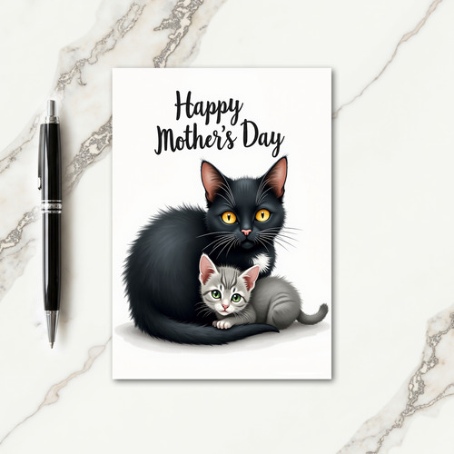 Striped Kitten Mothers Day Card