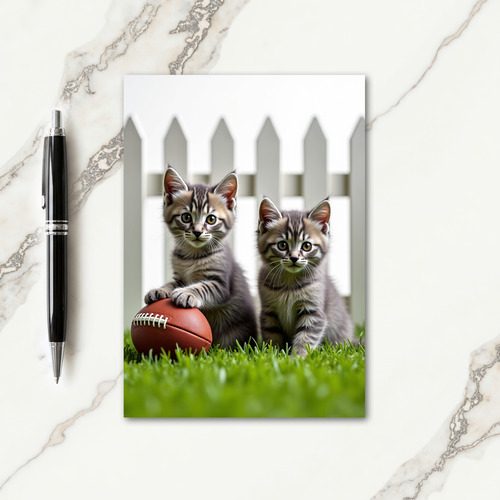 Striped Kittens Fatherhood Card
