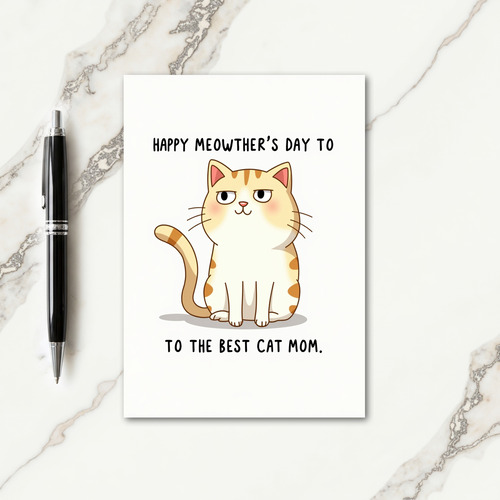 Striped Kitty Smile Card