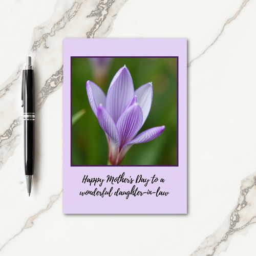 Striped Lavender Bloom Card
