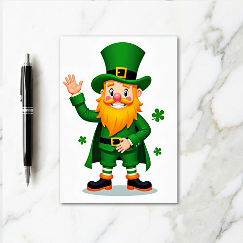 Striped Leprechaun Luck Card