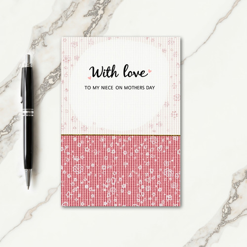 Striped Love To Niece Mothers Card