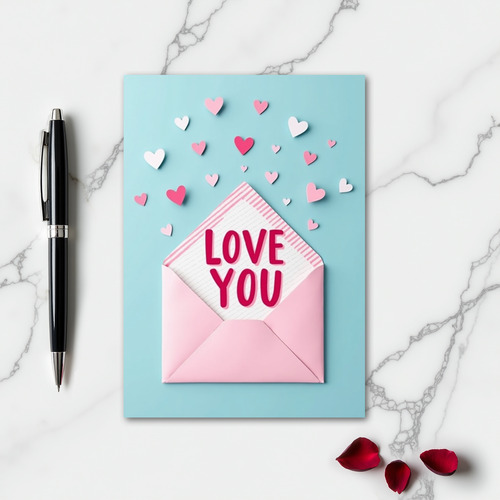 Striped Love You Card