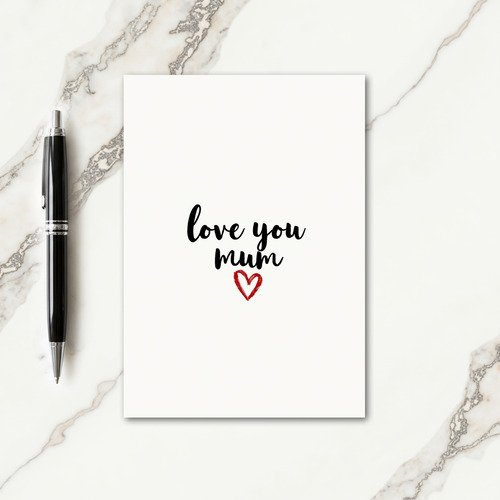 Striped Love You Mum Card