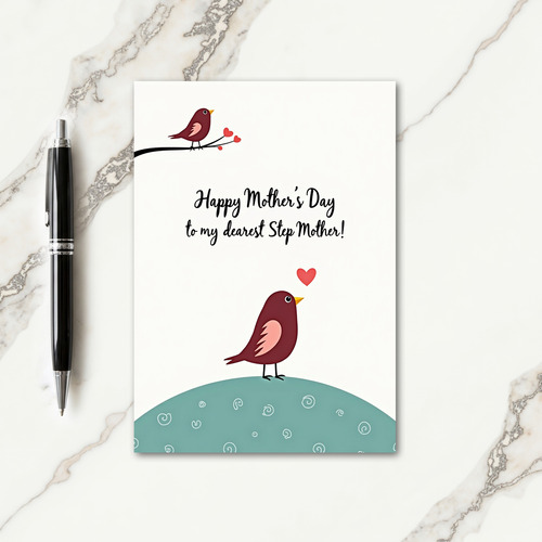 Striped Lovely Bird Card