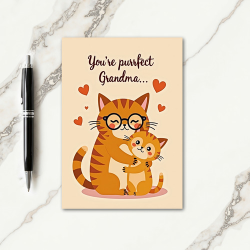 Striped Loving Cats Card