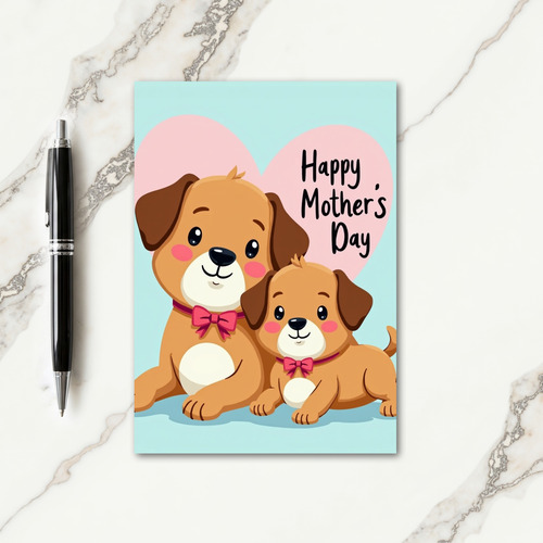 Striped Loving Puppy Friend Card
