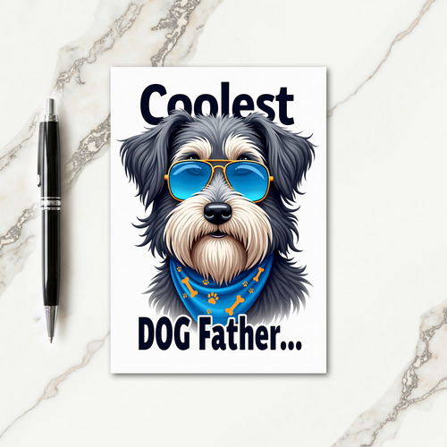 Striped Loyal Pup Portrait Card