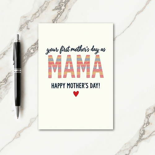 Striped Mama Illustration Card