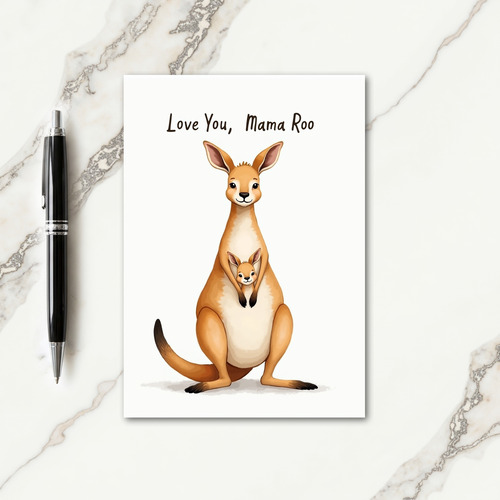 Striped Marsupial Love Card