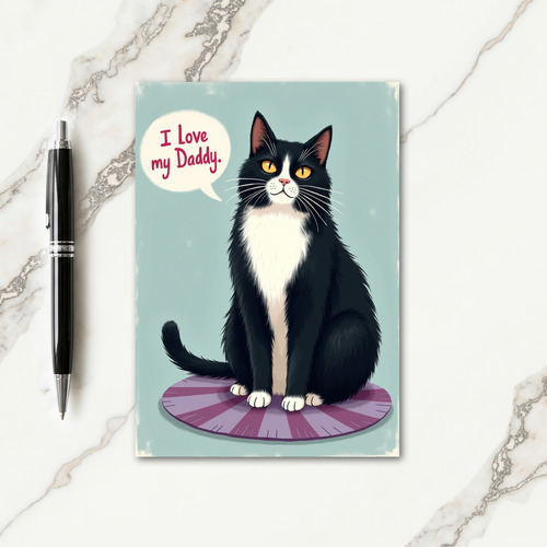 Striped Mat Fathers Day Card