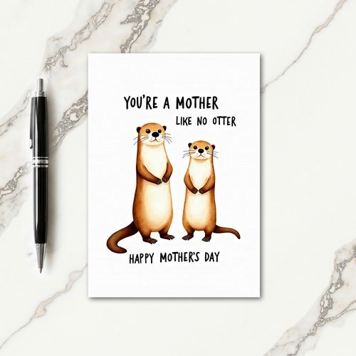 Striped Mother Like No Otter Card