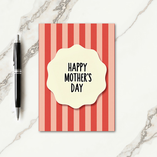 Striped Mothers Day Art Card