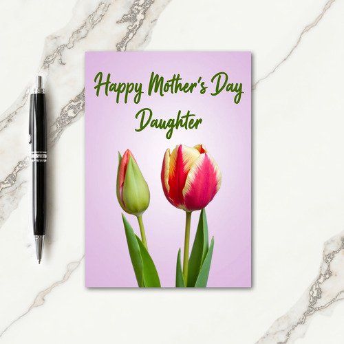 Striped Mothers Day Daughter Card