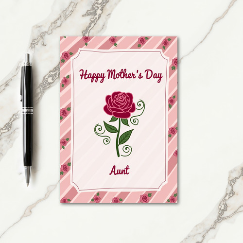Striped Mothers Day Design Card