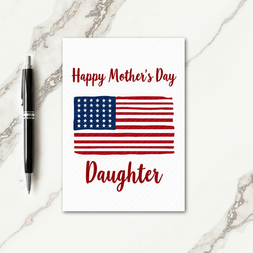 Striped Mothers Day Emblem Card