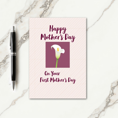 Striped Mothers Day First Card