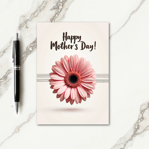 Striped Mothers Day Flower Card