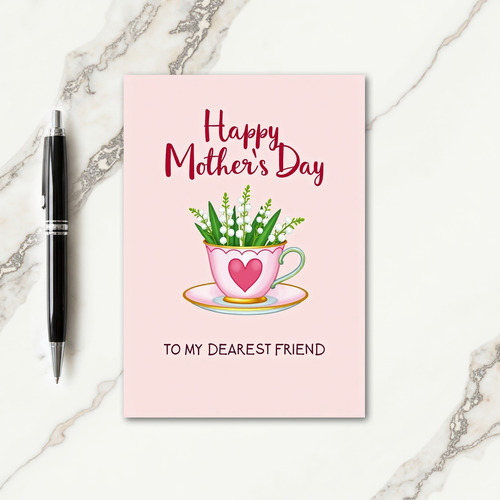 Striped Mothers Day Friend Card