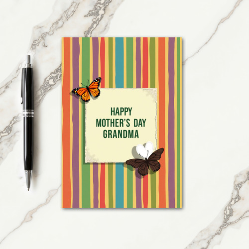 Striped Mothers Day Love Card