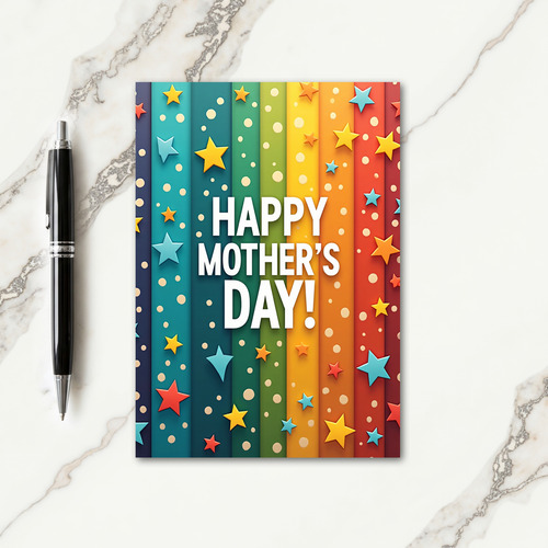 Striped Mothers Day Message Card