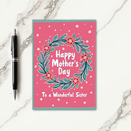 Striped Mothers Day Sister Card
