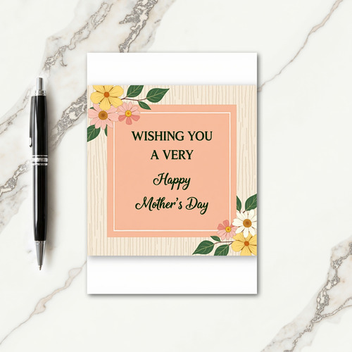 Striped Mothers Day Wish Card