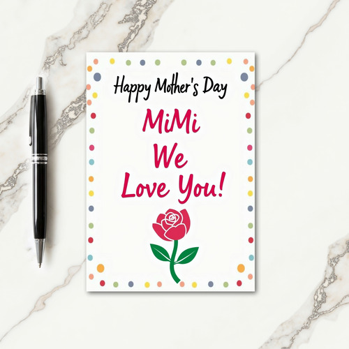 Striped Mothers Love Card