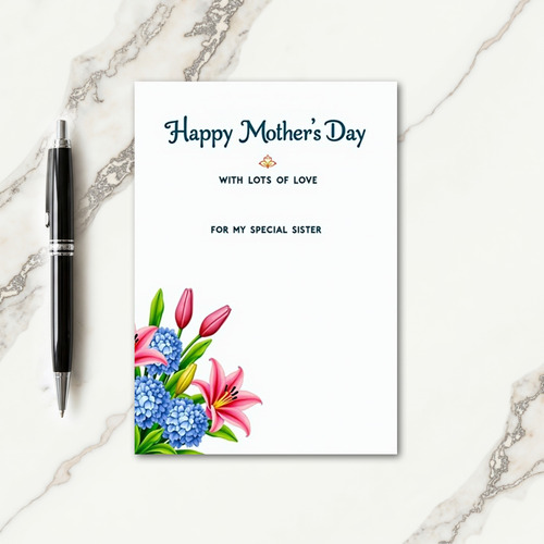 Striped Mothers Love Sister Card