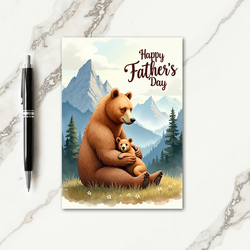 Striped Mountain Ursine Hug Card