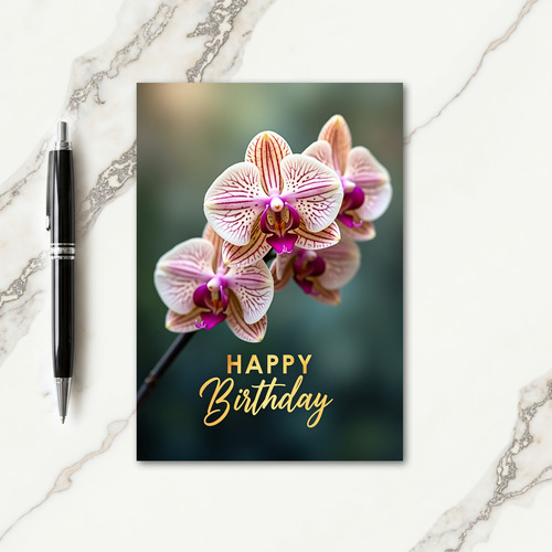 Striped Orchid Beauty Card