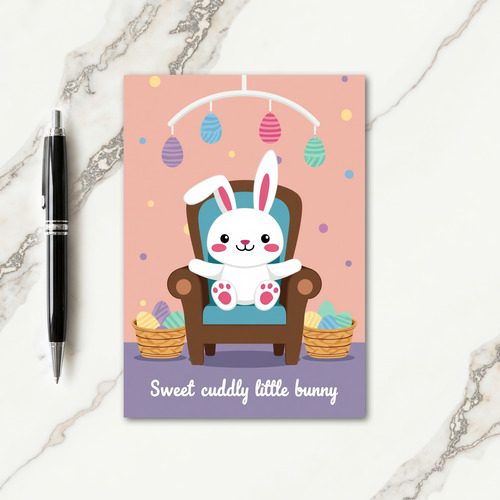 Striped Ornament Rabbit Card