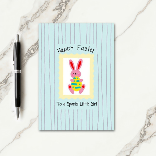 Striped Oval Animal Friend Card