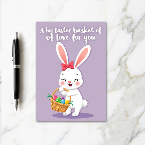 Striped Oval Basket Card