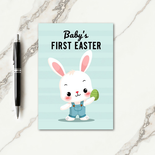 Striped Oval Holiday Card