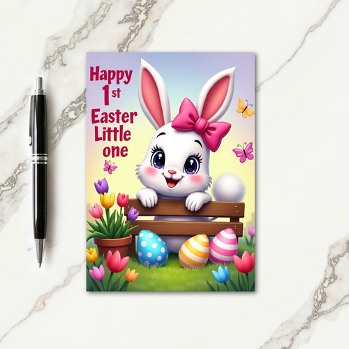 Striped Oval Springtime Card