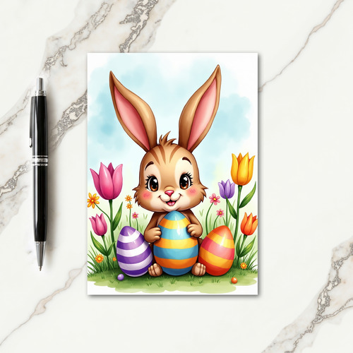 Striped Oval Surprise Card