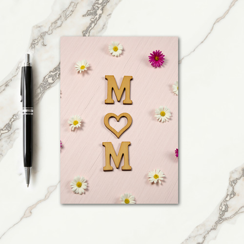 Striped Pale Pink Love Card