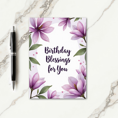 Striped Pastel Bloom Card