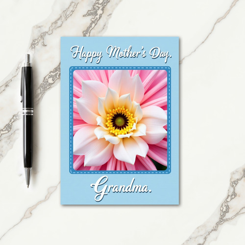 Striped Pastel Flower Card