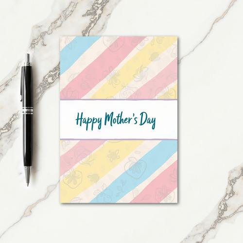 Striped Pastel Greeting Card