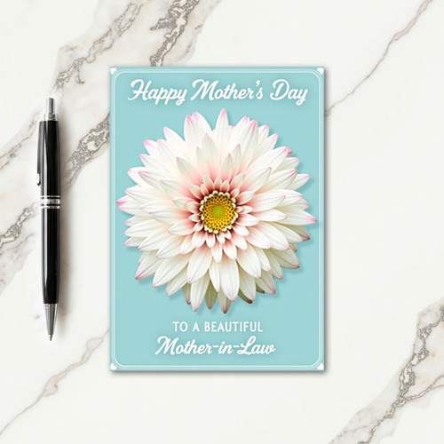 Striped Pastel Peach Blossom Card
