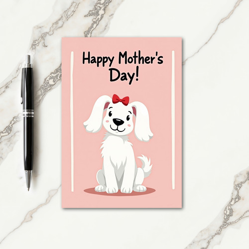 Striped Pastel Puppy Card