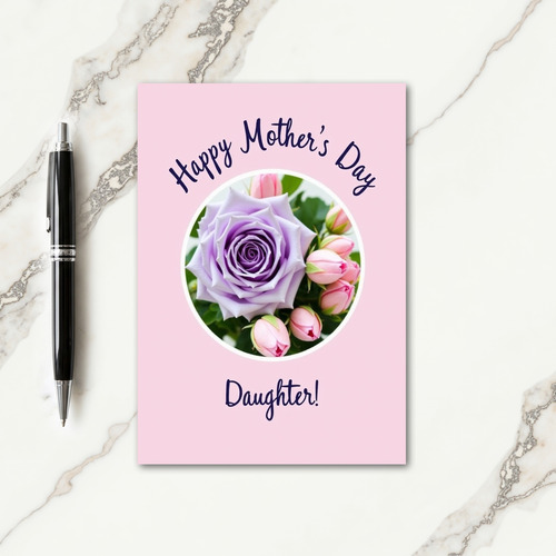 Striped Pastel Purple Bloom Card