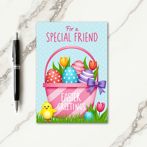 Striped Pattern Easter Card