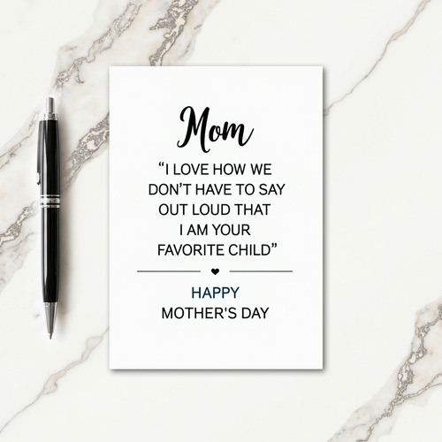 Striped Pattern Mom Love Card
