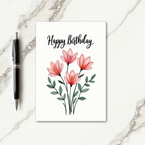 Striped Petal Card