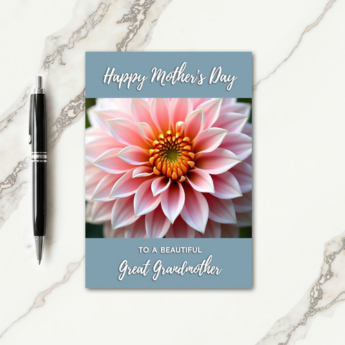 Striped Petal Great Grandmother Card