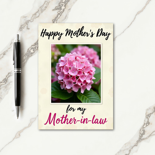 Striped Pink Bloom Photo Card