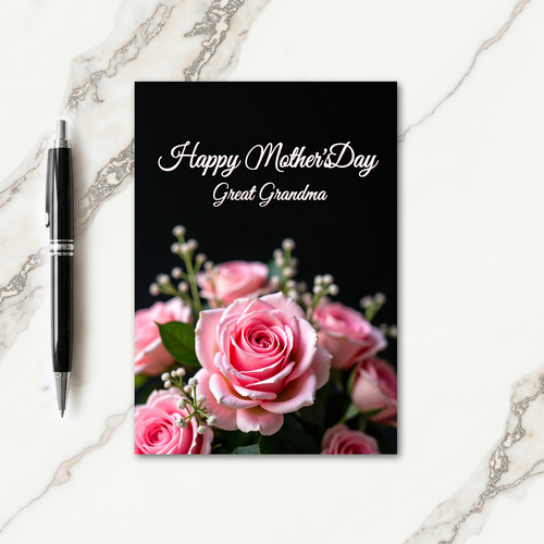 Striped Pink Blossom Card